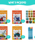 Construction Colouring Book With Stickers & Crayons | Bookazine HK