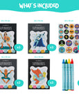 Superhero Colouring Book With Stickers & Crayons  | Bookazine HK