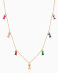 Rainbow Baguette Cz Drop Necklace | Bookazine HK