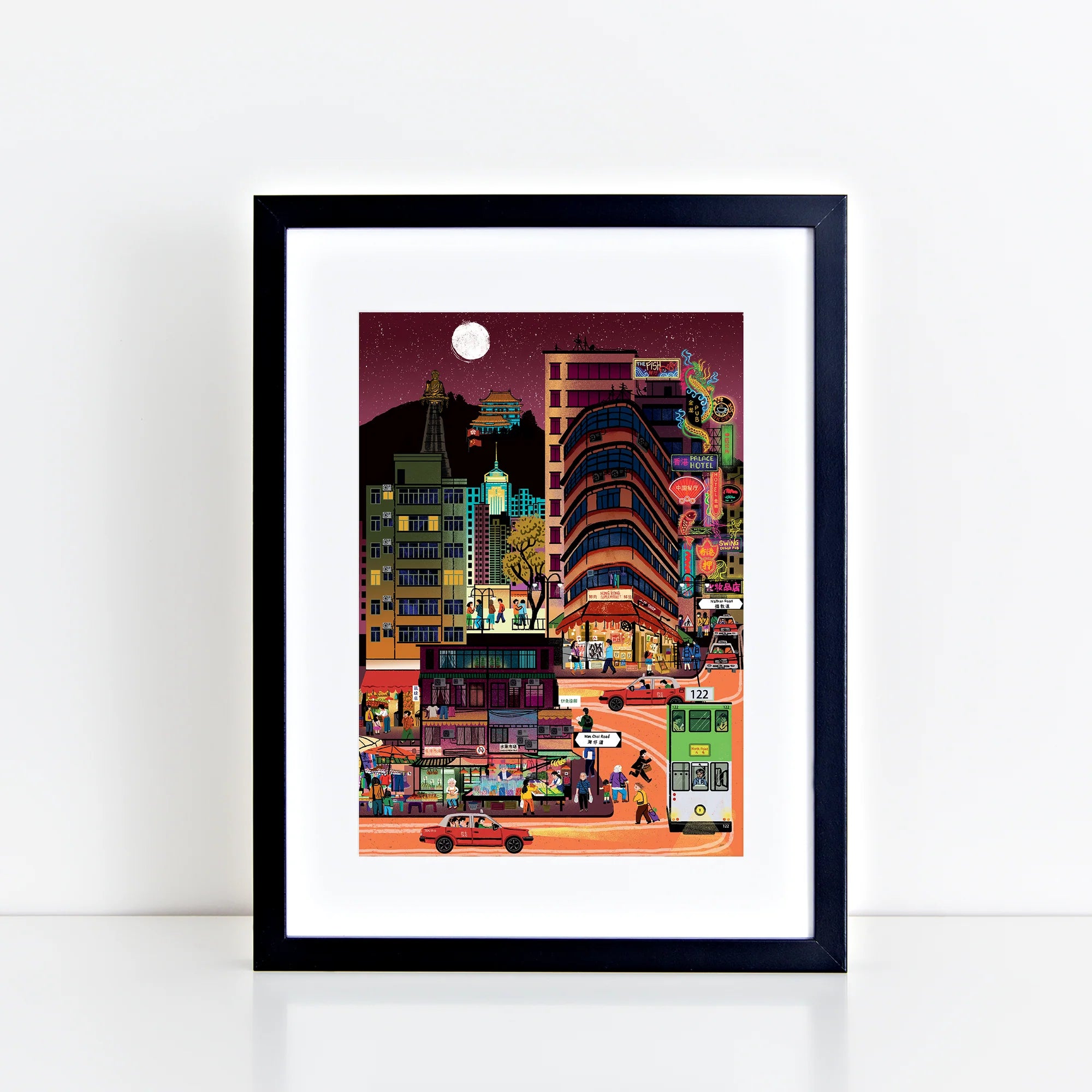 Fantasy Cityscapes Hong Kong After Dark A4 Print | Bookazine HK