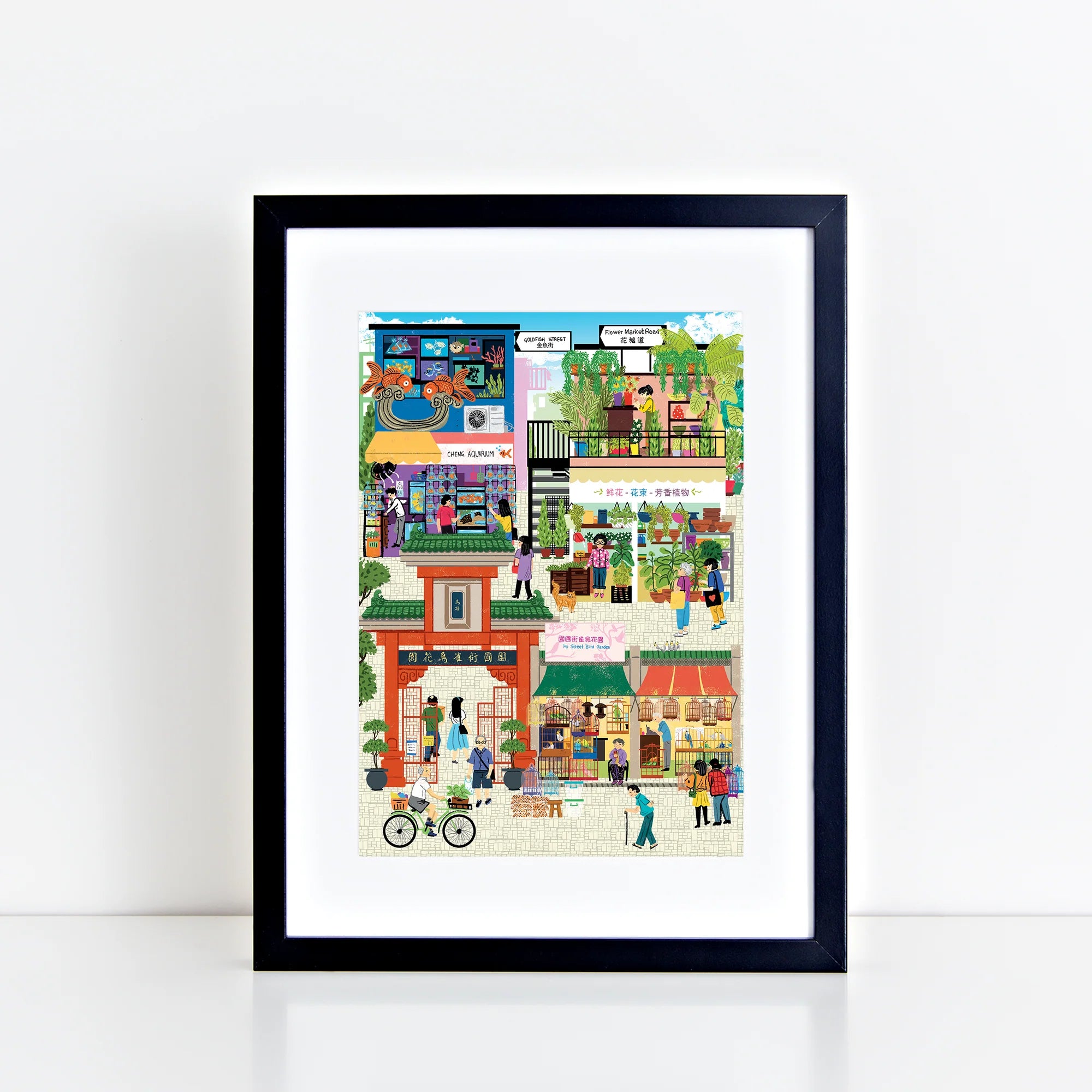 Fantasy Cityscapes Hong Kong Markets Print | Bookazine HK