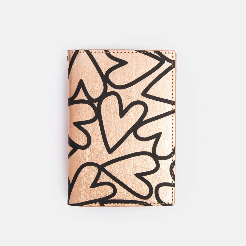 Rose Gold Hearts Passport Card Holder | Bookazine HK