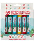 Set of 6 Xmas Festive Roller Pens | Bookazine HK
