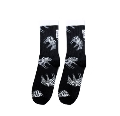 Zebra Socks (Black & Black) | Bookazine HK