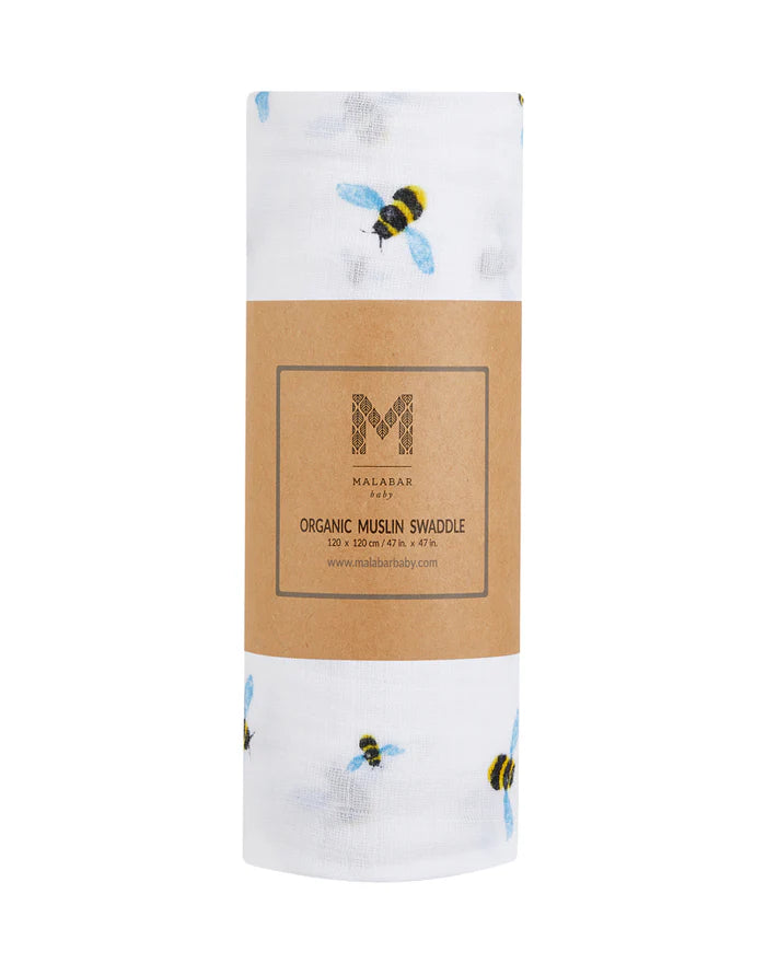 Bees Organic Muslin Swaddle Blanket | Bookazine HK