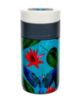 Kambukka Etna Thermal Mug (SS) 10oz (300ml) - Peacock Blue w/ Parrots