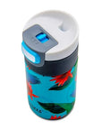 Kambukka Etna Thermal Mug (SS) 10oz (300ml) - Peacock Blue w/ Parrots