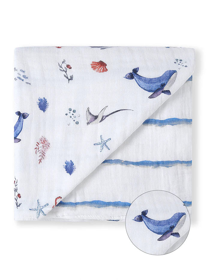 Under The Sea Organic Muslin Snug Blanket | Bookazine HK
