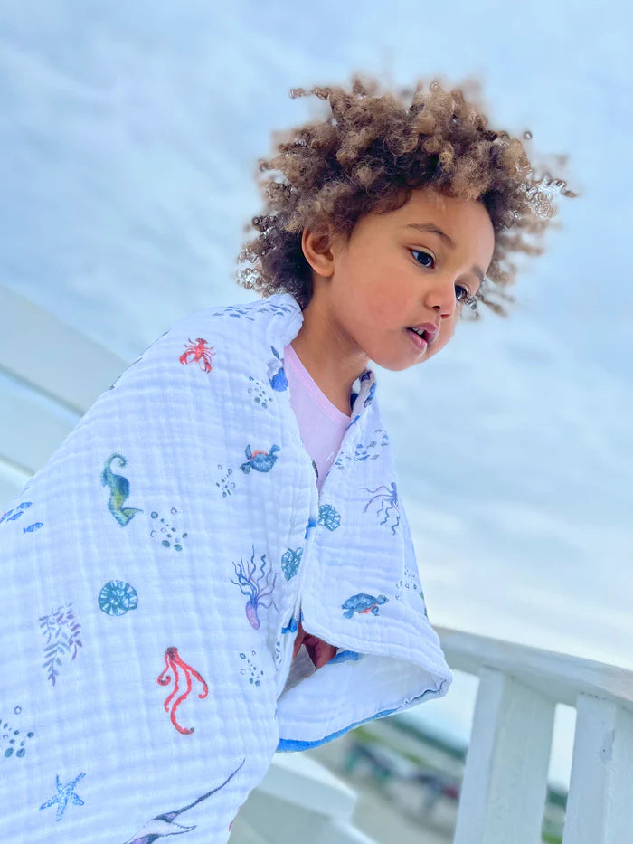 Under The Sea Organic Muslin Snug Blanket | Bookazine HK