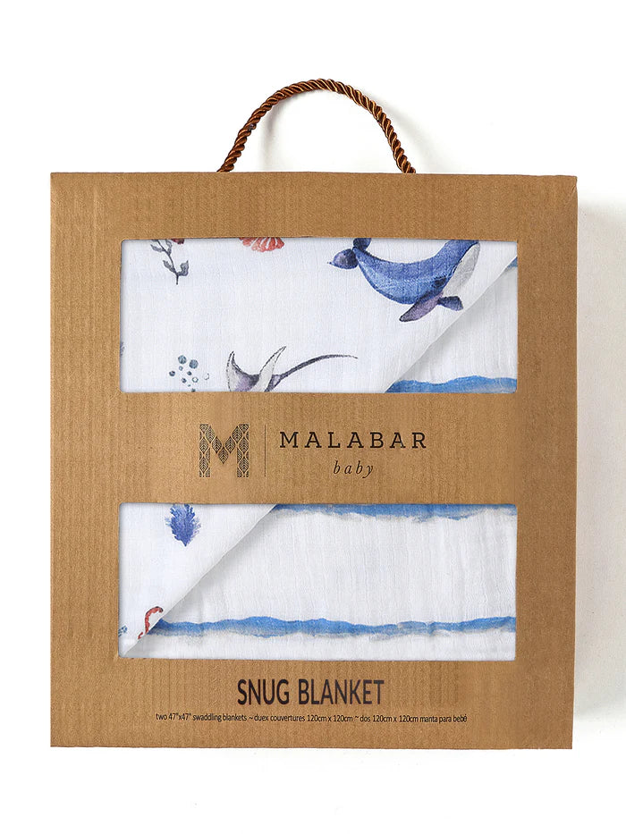 Under The Sea Organic Muslin Snug Blanket | Bookazine HK