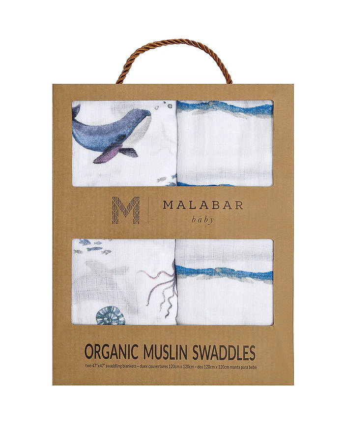 Under The Sea Organic Muslin Swaddle Set | Bookazine HK