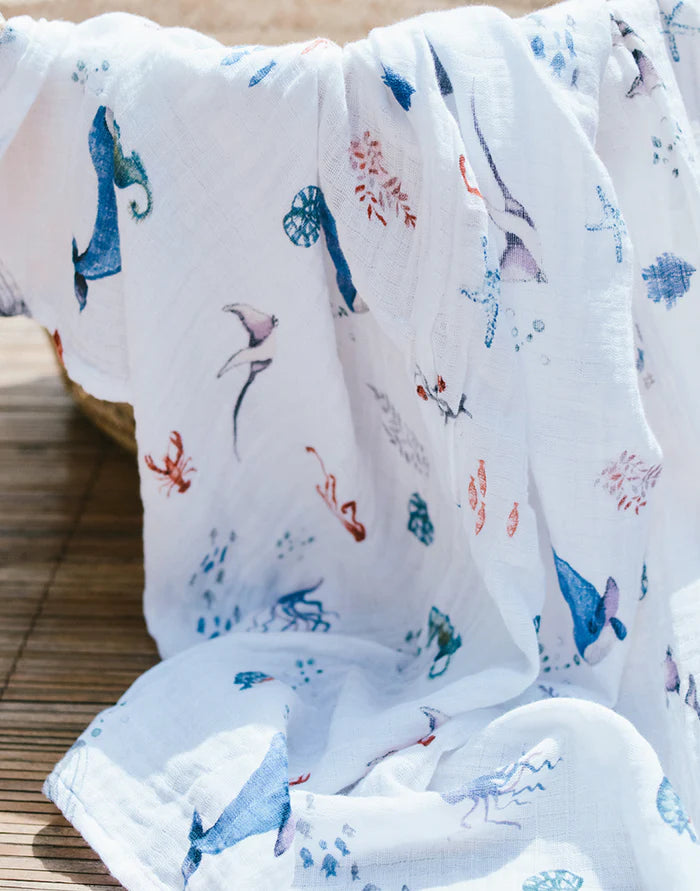 Under The Sea Organic Muslin Swaddle Set | Bookazine HK