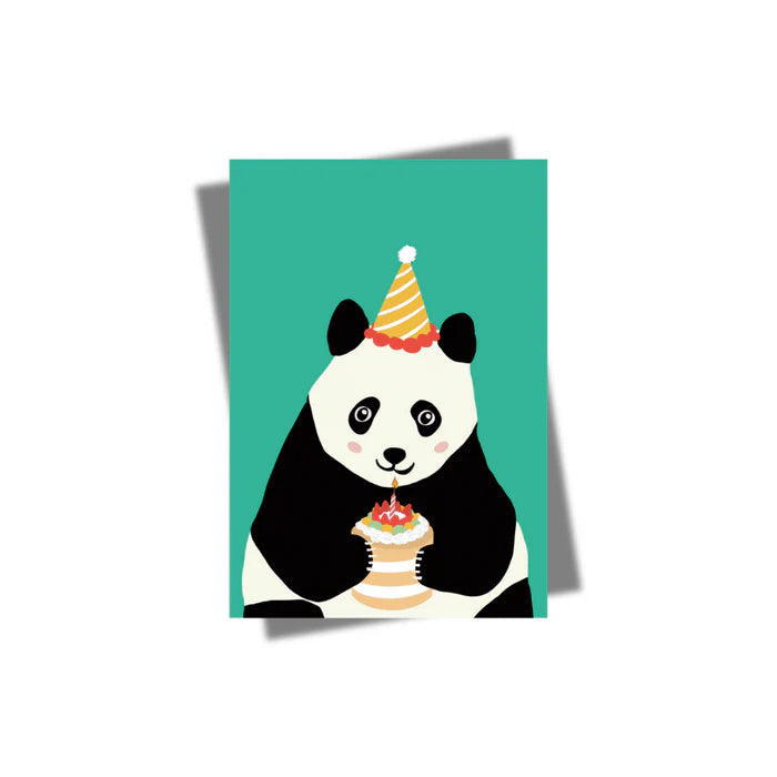 B'Day Cake Panda Green A4 Card | Bookazine HK