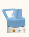Dotted Palms Snap-Hook Water Bottle With Straw