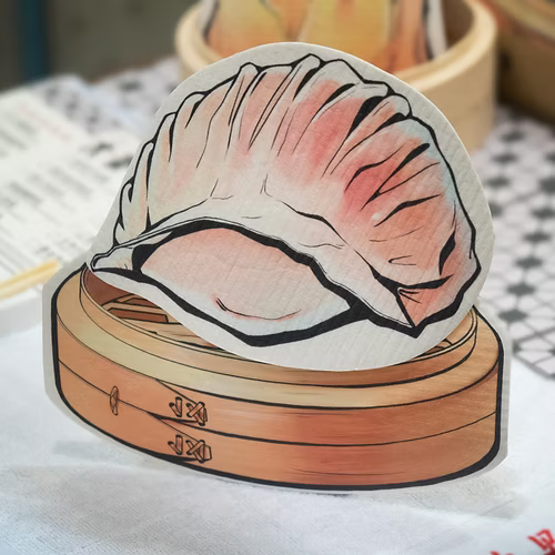 DaiChaFan Shrimp Dumpling Sponge Dishcloth  | Bookazine HK