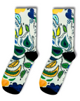 Yellow And Blue Floral Socks | Bookazine HK