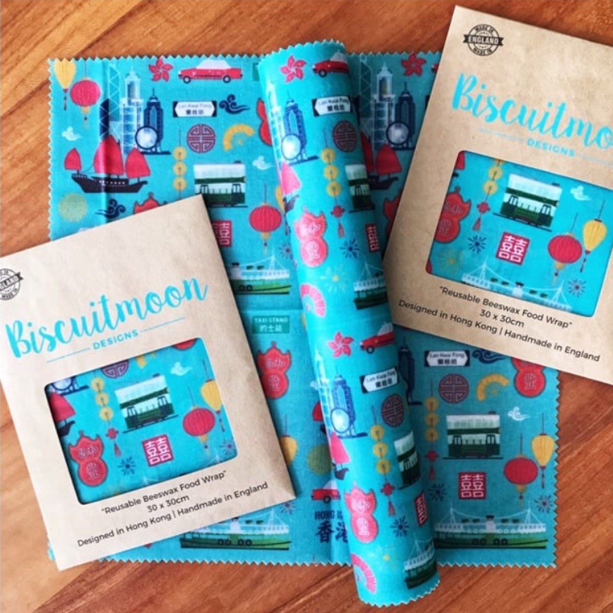 Beeswax food wrap (2 colours)