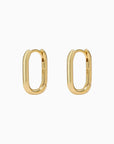 Rectangle Hoops Earrings Gold | Bookazine HK