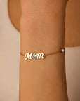 Mom Heart Charm Bracelet
