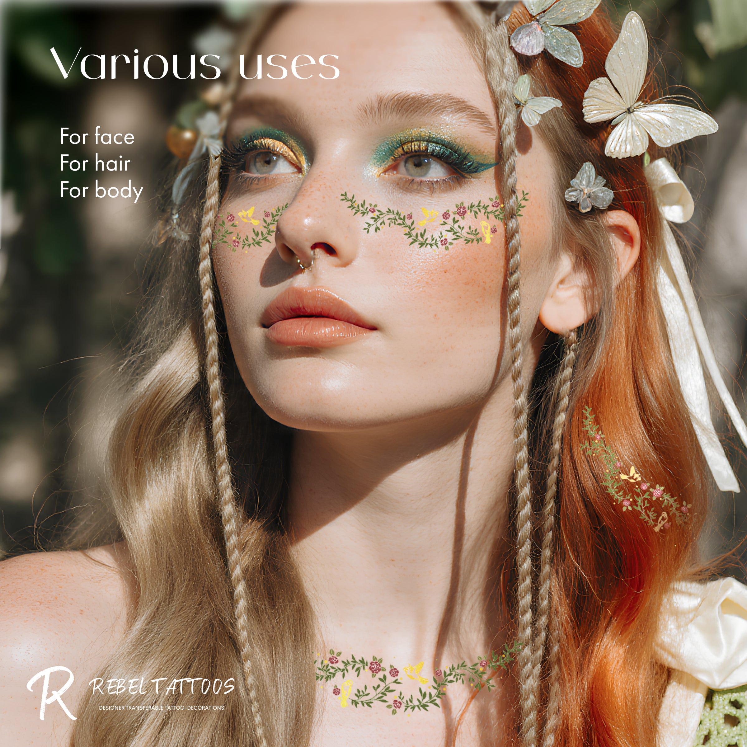 Green Nymphe Temporary Freckles Tattoo