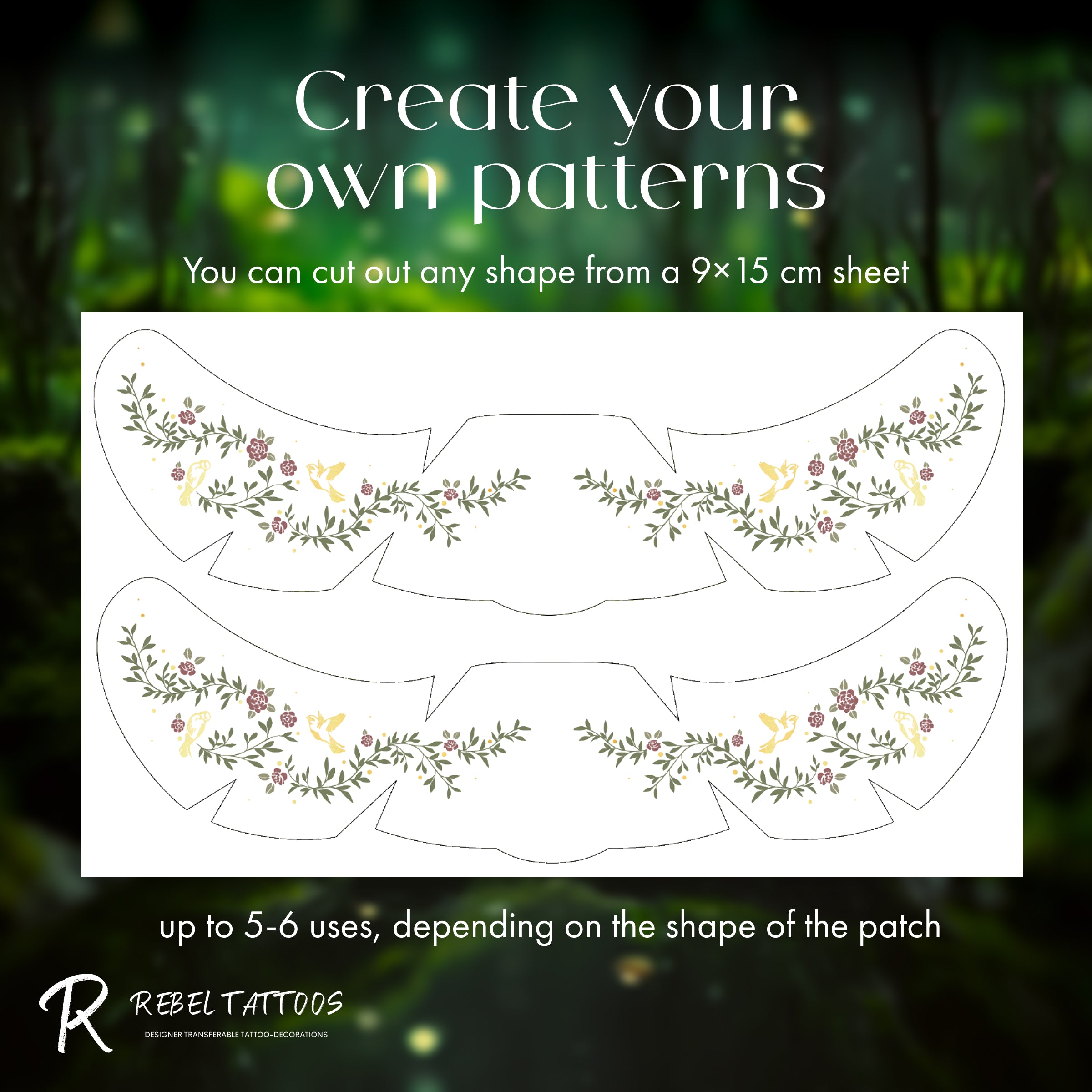 Green Nymphe Temporary Freckles Tattoo