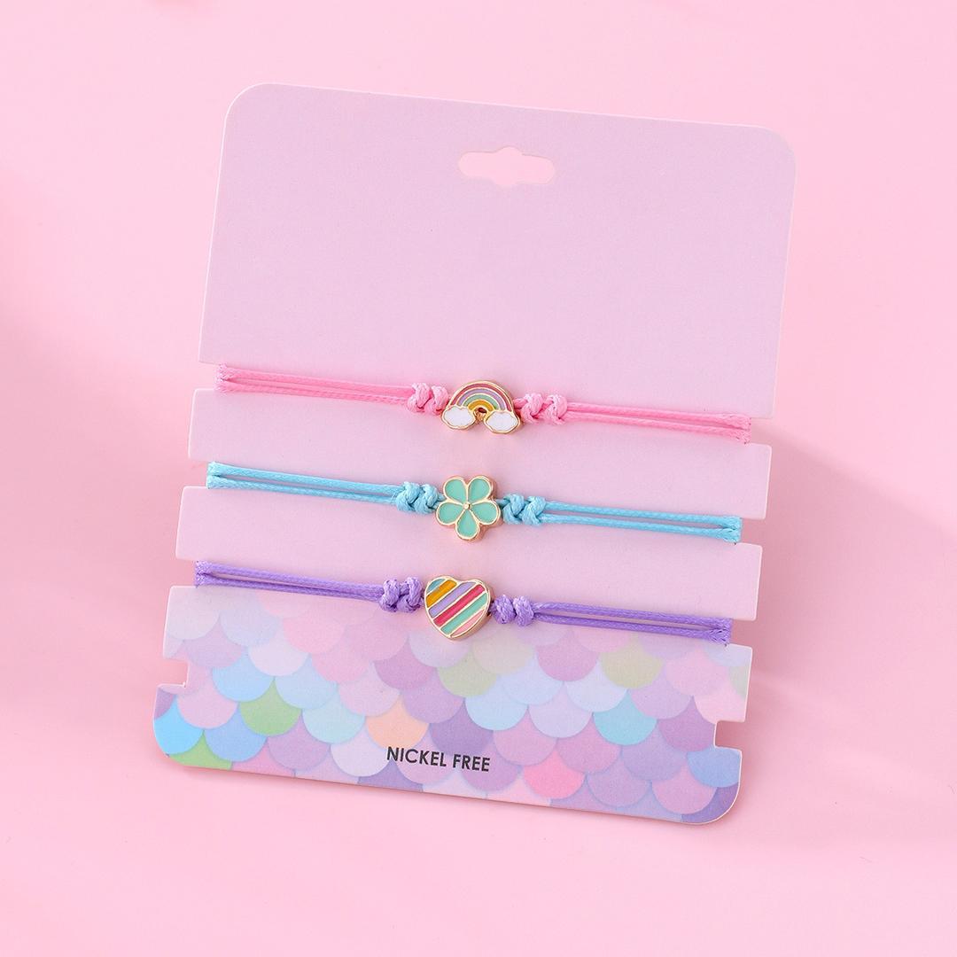 belachica-3pcs-flower-rainbow-heart-bracelet-set