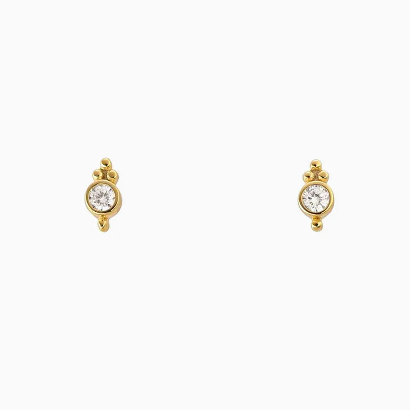 Mini Satellite Stud Earrings Gold | Bookazine HK