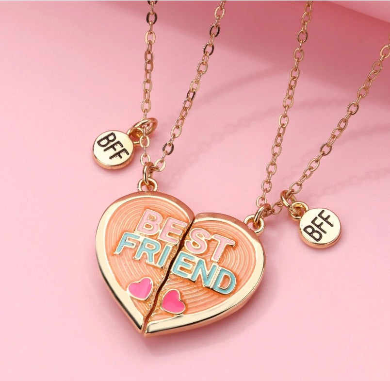 Bff Heart Shaped Necklaces Set | Bookazine HK