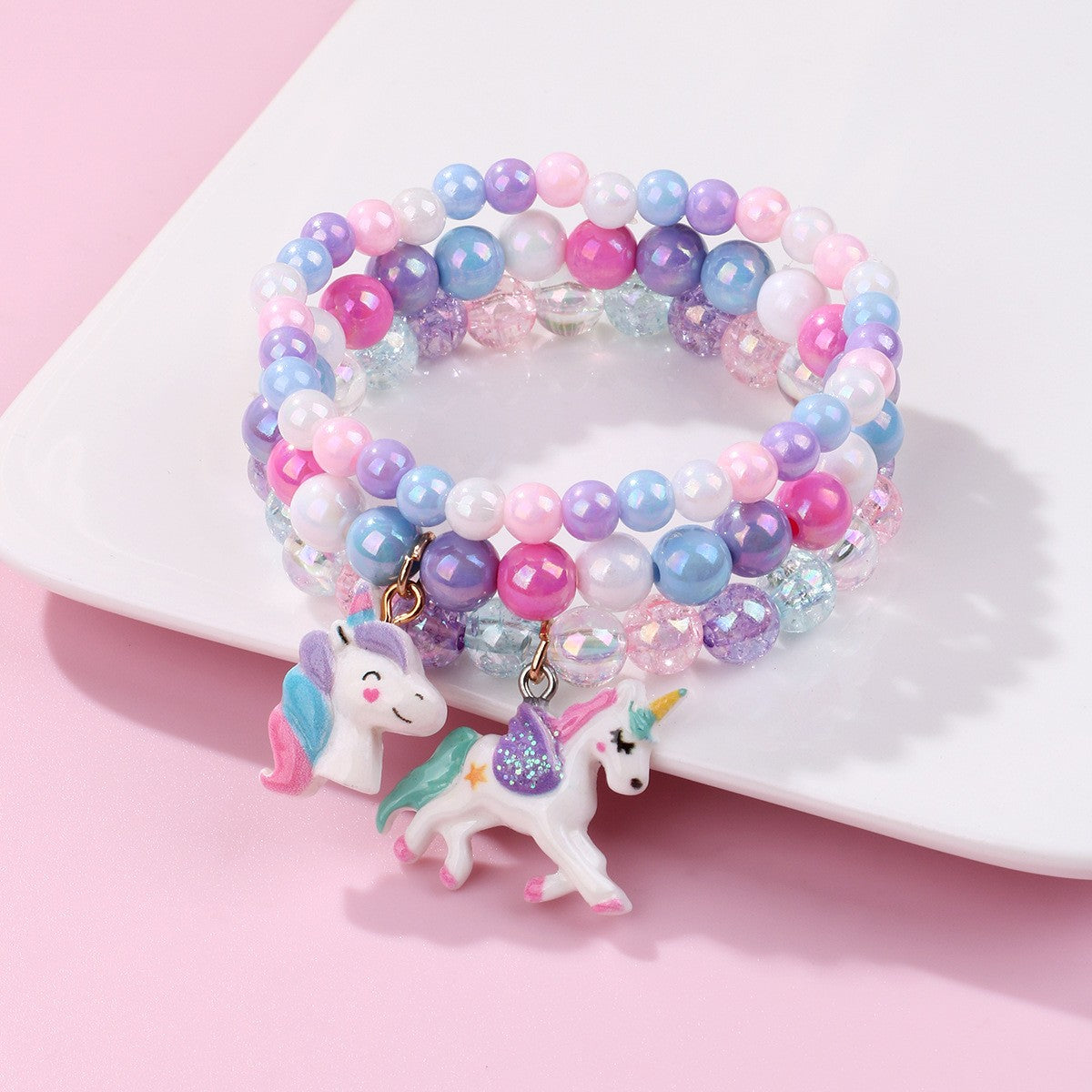 Beaded Unicorn Bracelet Sets 3Pcs  | Bookazine HK