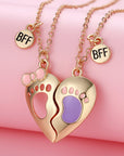 BFF Gold Split Heart Necklace Set | Bookazine HK