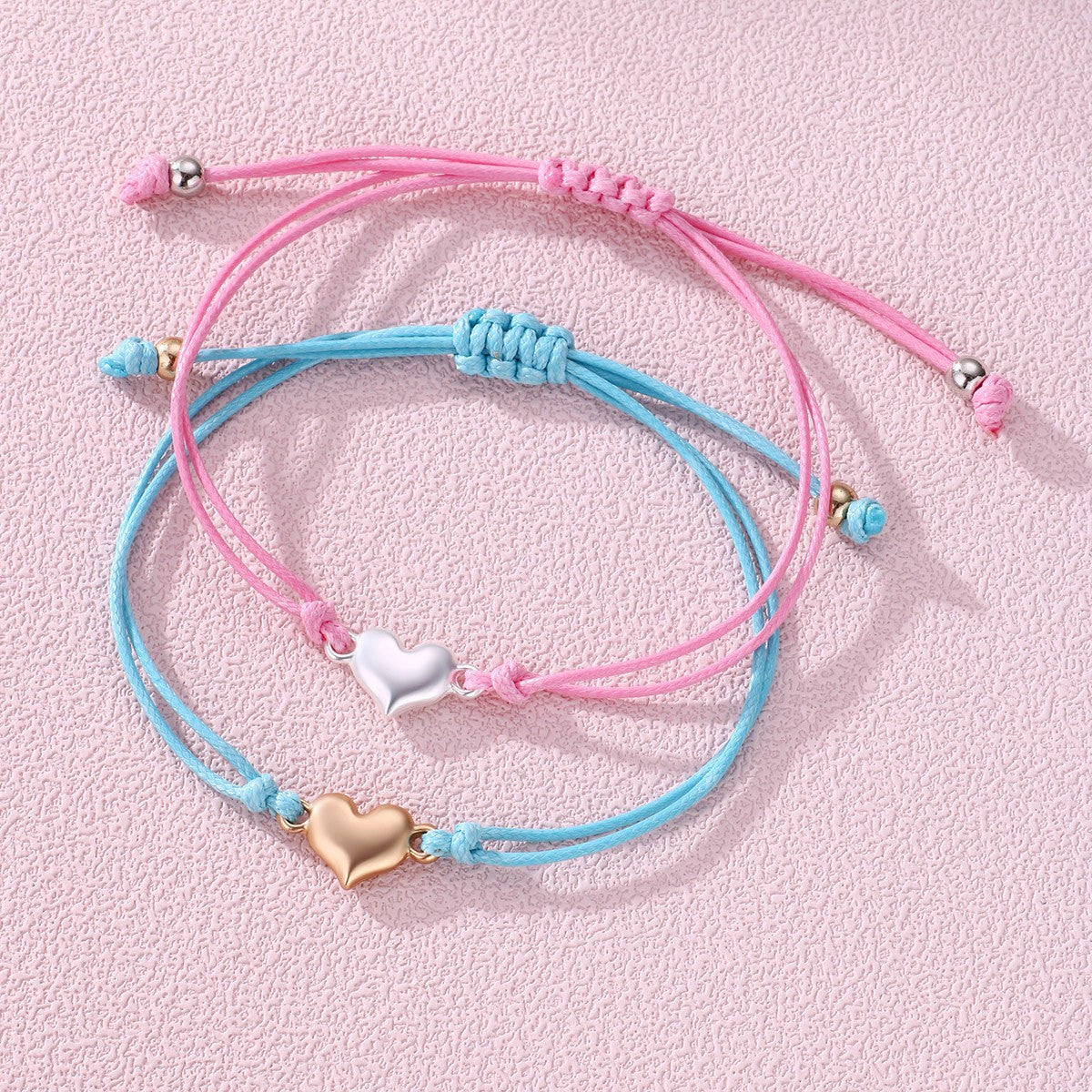 Friendship Heart Bracelet Set 2Pcs | Bookazine HK