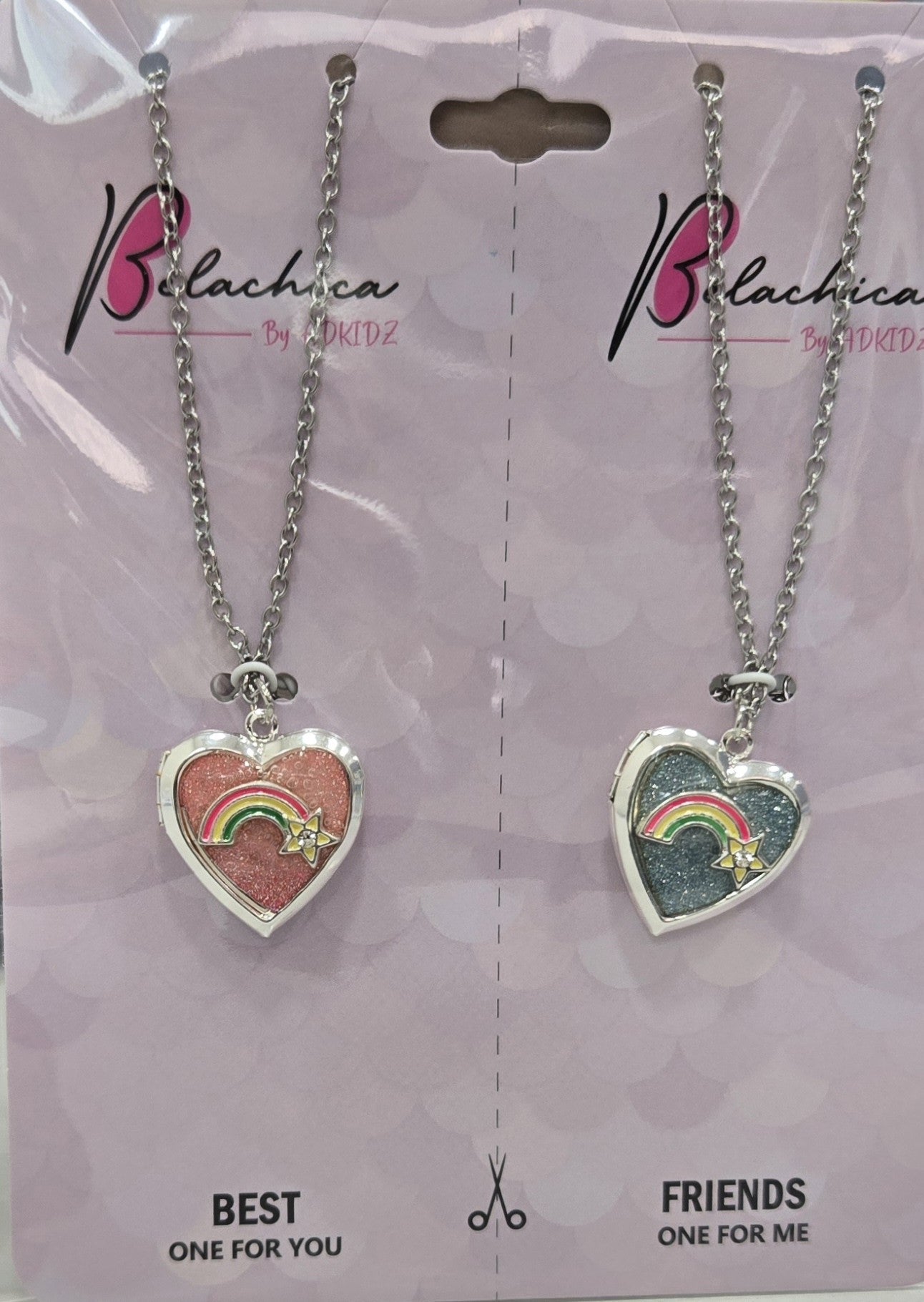 BFF Heart And Rainbow Necklaces Set | Bookazine HK