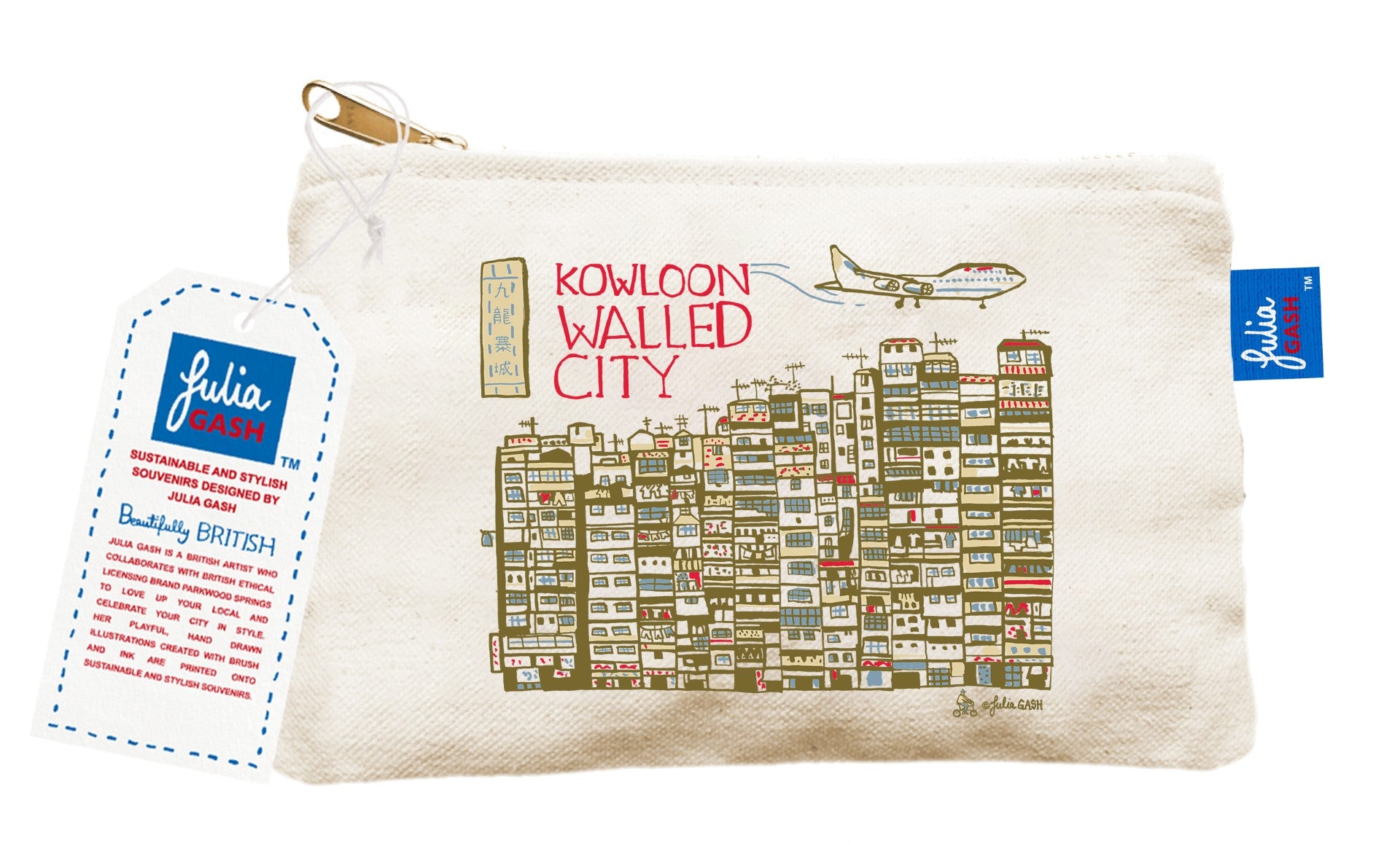 Hk Kowloon City Mini Zip Purse (Natural) | Bookazine HK