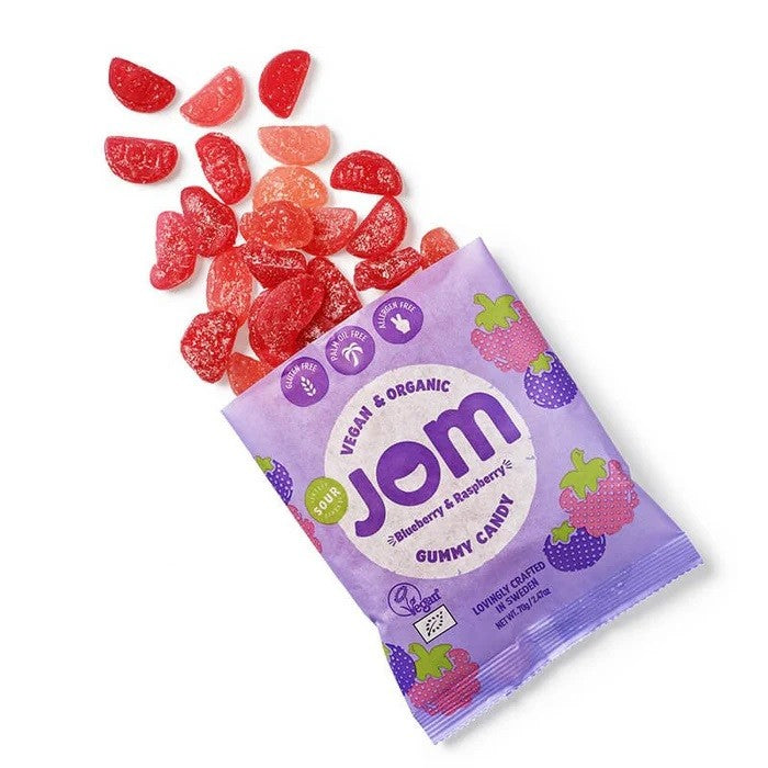 Jom Blueberry & Raspberry Gummies 70G