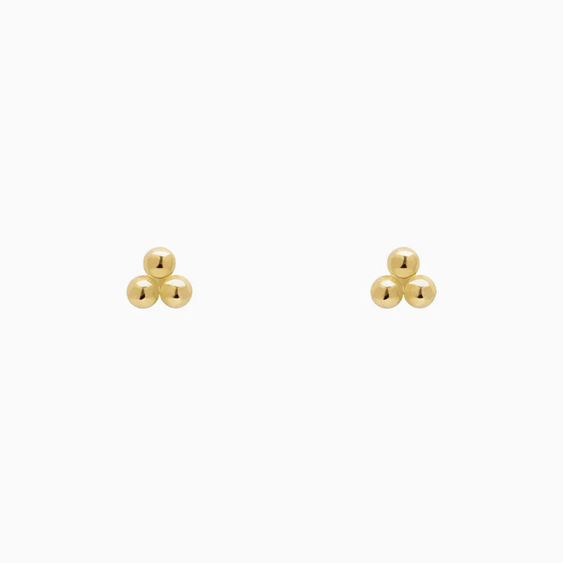 Minimal Trinity Stud Earrings Gold | Bookazine HK