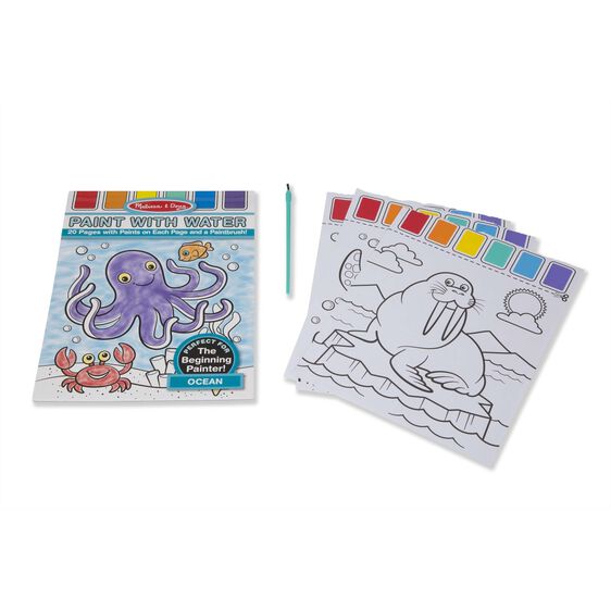 Paint With Water Activity Book - Ocean
