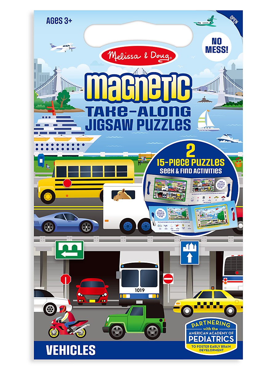 Melissa &amp; Doug Vehicles Take Along Magnetic Jigsaw Puzzles