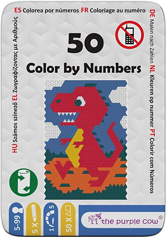 Travel Games - 50 Color By Numbers - Bookazine