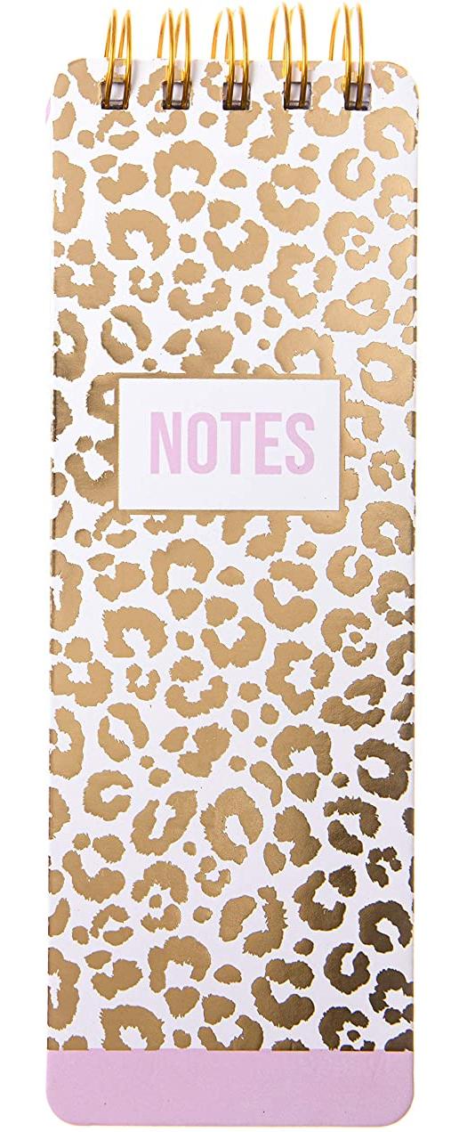 Gold Leopard Print Reporter Notepad
