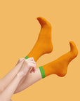 Orange Fruit Socks In A Tin
