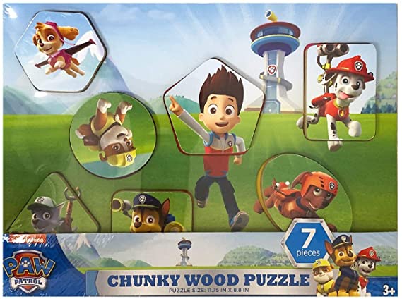 Paw Patrol 7 Piece Chunky Wood Puzzle - Bookazine HK