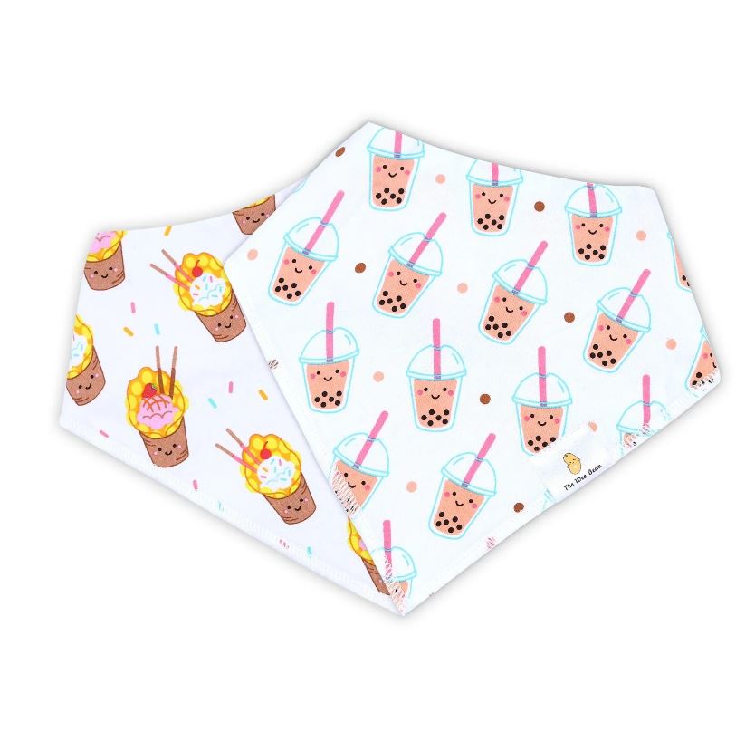 Boba+Egg Waffle Bibs 2 Pcs Set | Bookazine HK