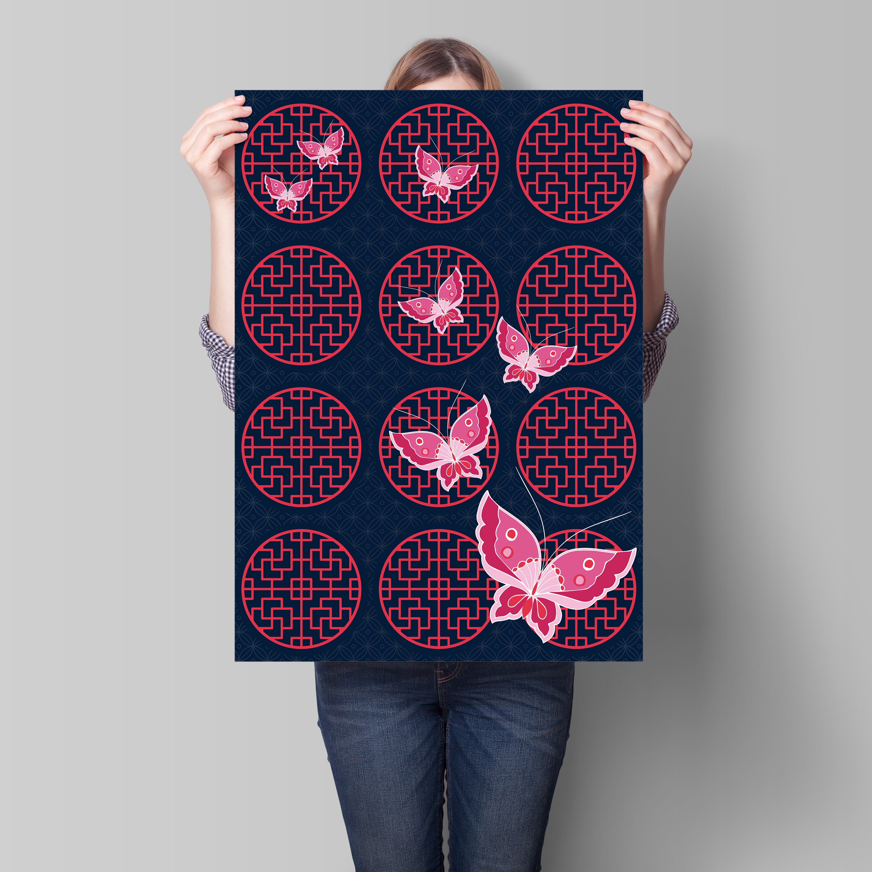 Butterflies & Lattice Tea Towels Pack of 2 | Bookazine HK