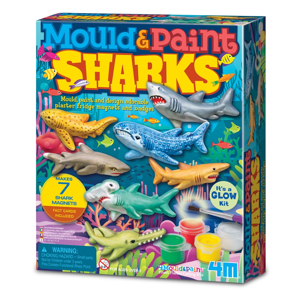 3D Mould & Paint Sharks (Glow) | Bookazine HK