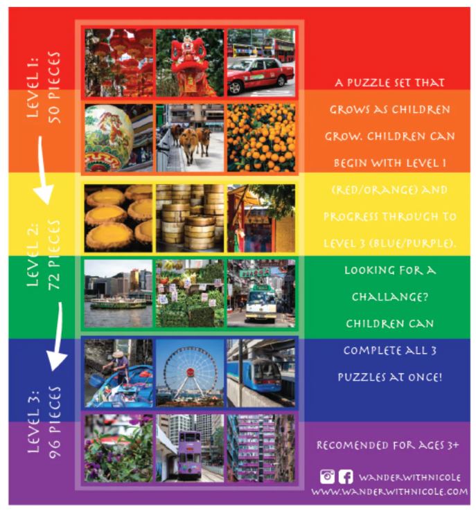 Colours of Hong Kong 3 Puzzles - Kids Edition | Bookazine HK