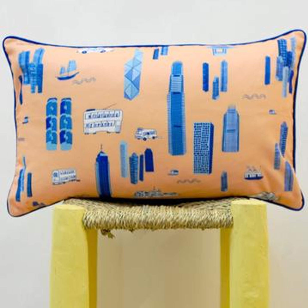 Peach Orange & Blue Cushion Cover | Bookazine HK