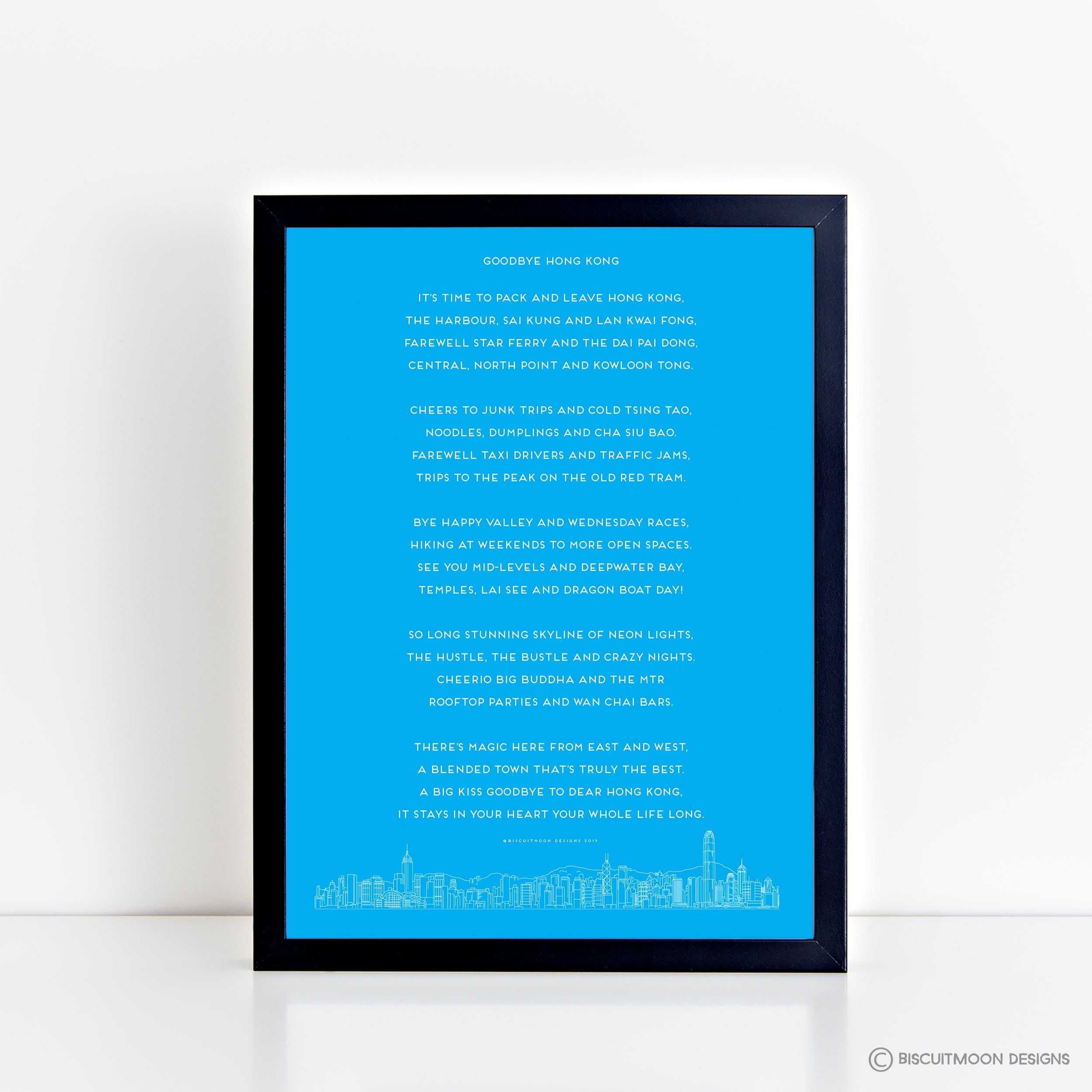 Goodbye Hong Kong Turquoise Print | Bookazine HK