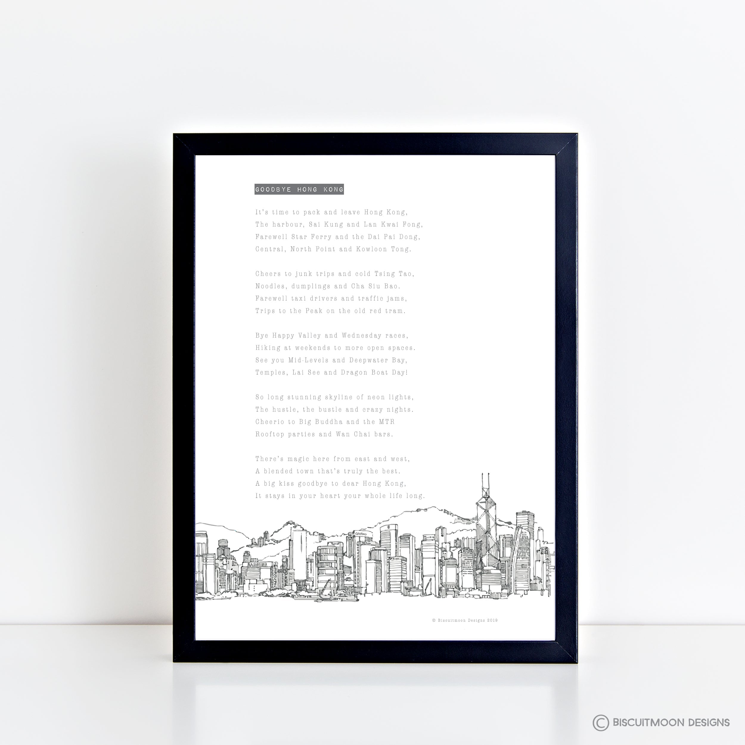 Goodbye Hong Kong White Print | Bookazine HK