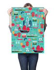 Geo HK & Coordinate Tea Towels Pack of 2 | Bookazine HK
