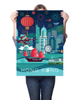 Geo HK & Coordinate Tea Towels Pack of 2 | Bookazine HK
